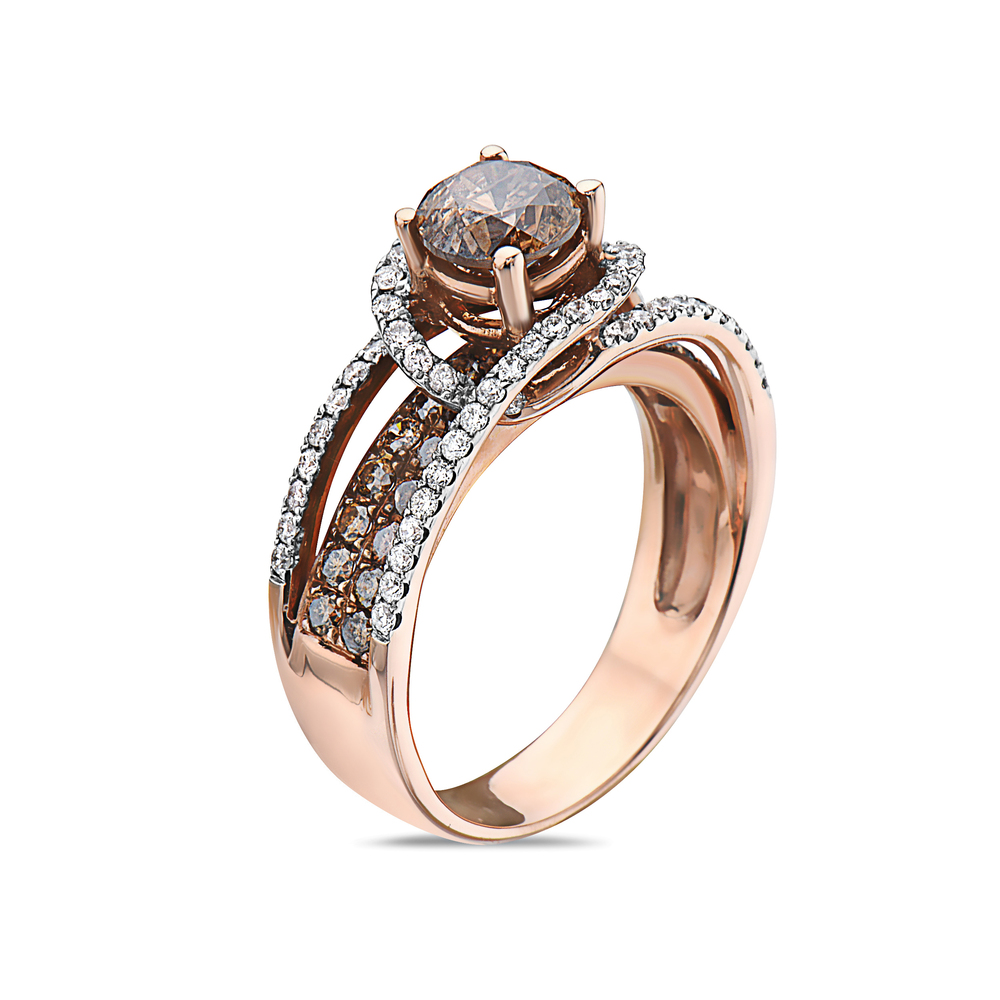VIVID BROWN DIAMOND,RING - Image 4