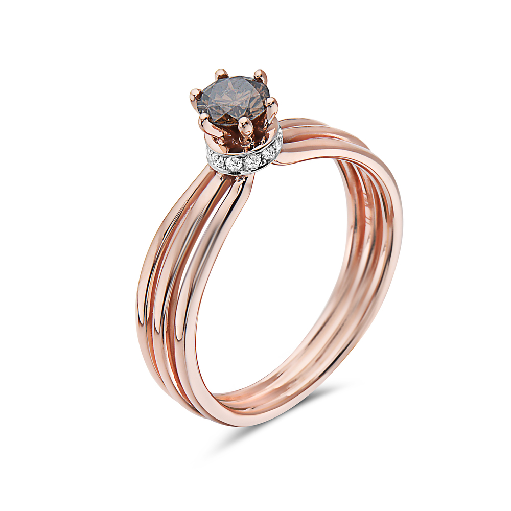 VIVID BROWN DIAMOND,RING - Image 2