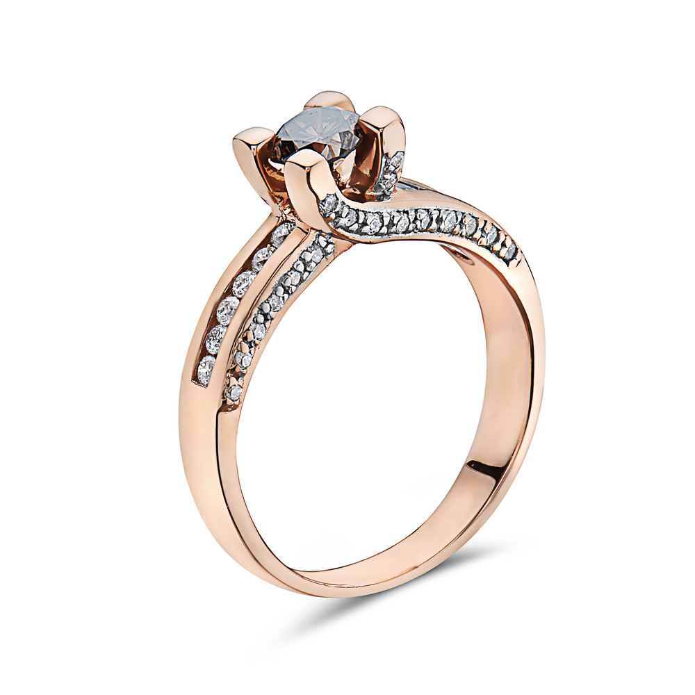 VIVID BROWN DIAMOND,RING - Image 4