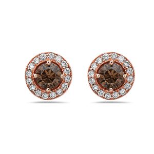 VIVID BROWN DIAMOND EARRINGS