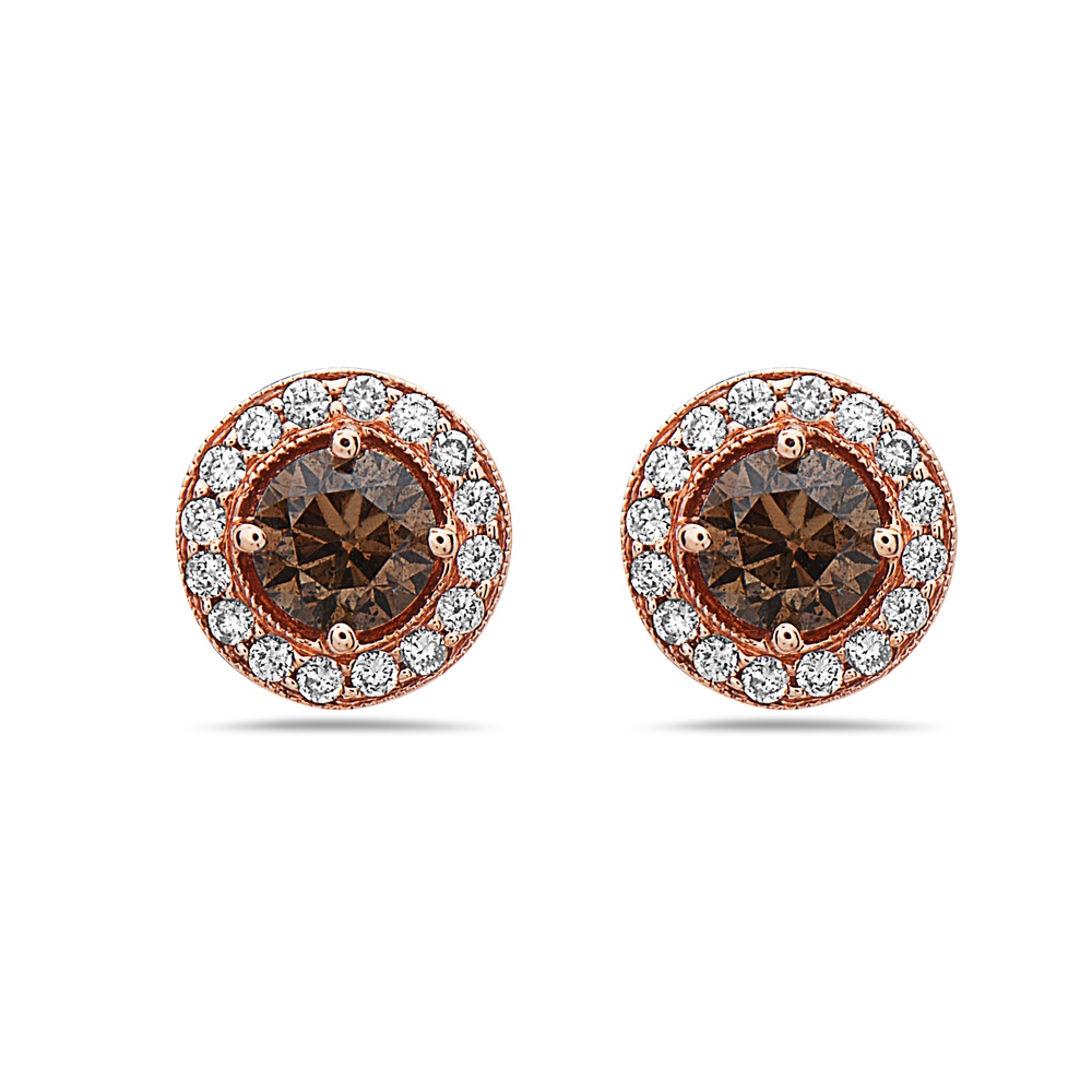 VIVID BROWN DIAMOND EARRINGS