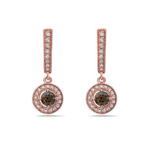 VIVID BROWN DIAMOND,EARRINGS